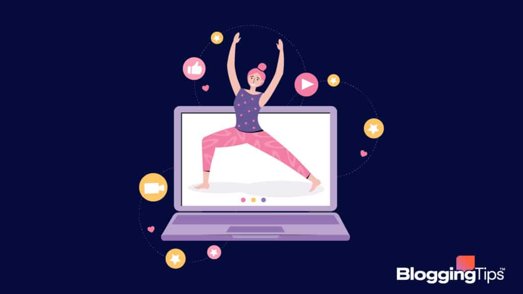 vector graphic showing an illustration of how to start a fitness blog