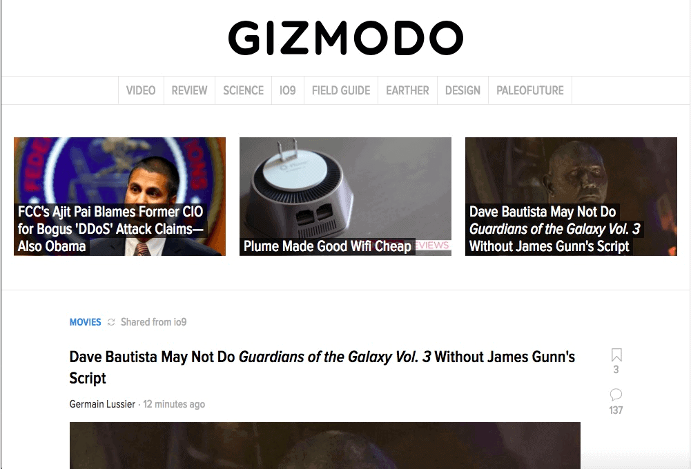 The 12 Best Tech Blogs: Gizmodo