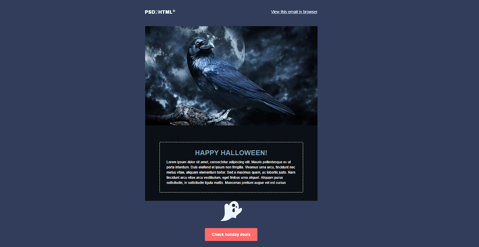 The Best Free MailChimp Templates for Bloggers - Halloween
