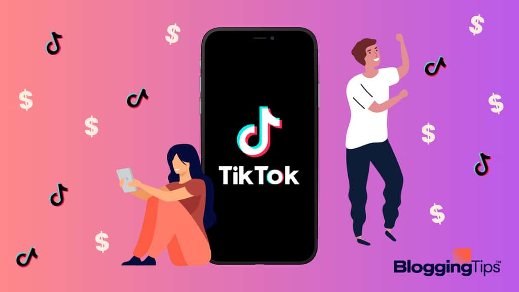 vector graphic showing elements of how to make money on tiktok