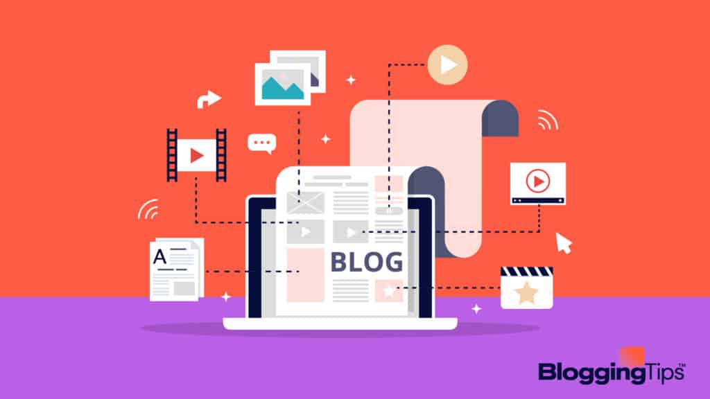 vector graphic showing elements of blog design