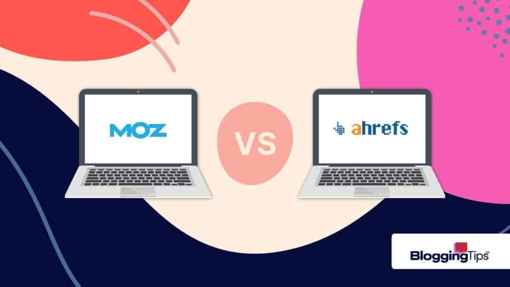 vector graphic showing the moz vs ahrefs logo comparison