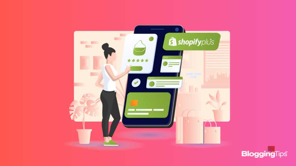 vector graphic showing an illustration of Shopify Plus