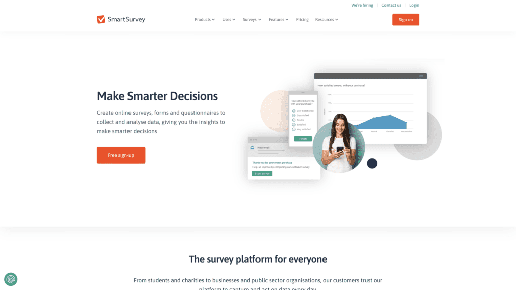 smartsurvey homepage screenshot 1