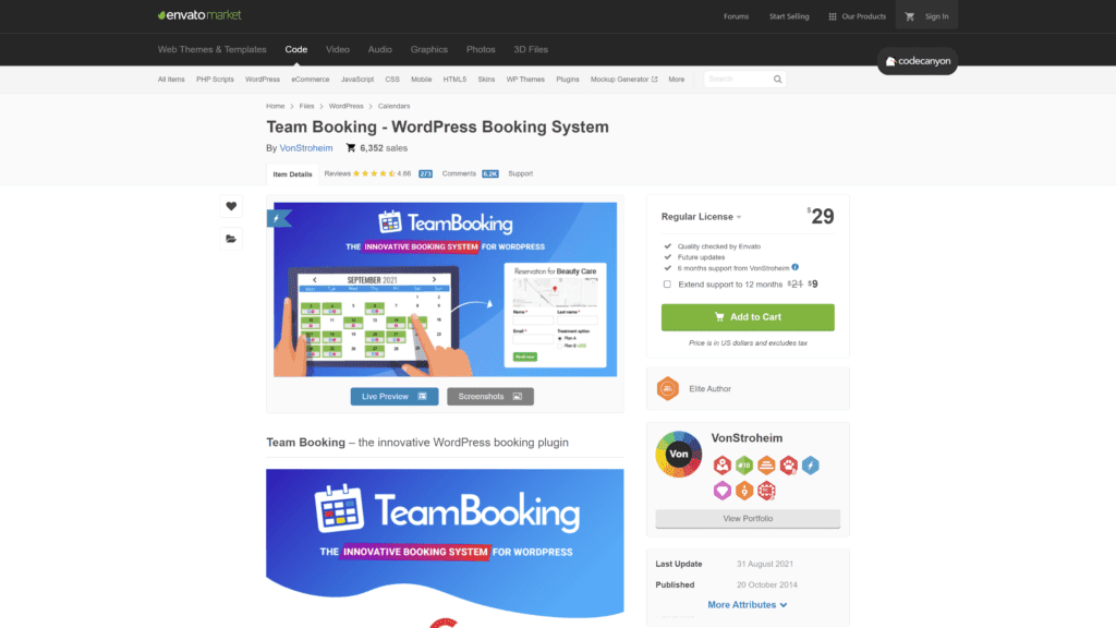 Team Booking homepage screenshot 1