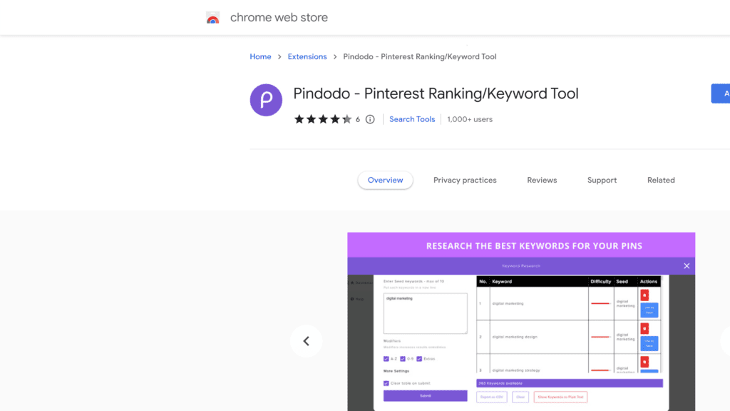 Pinterest ranking homepage screenshot 1