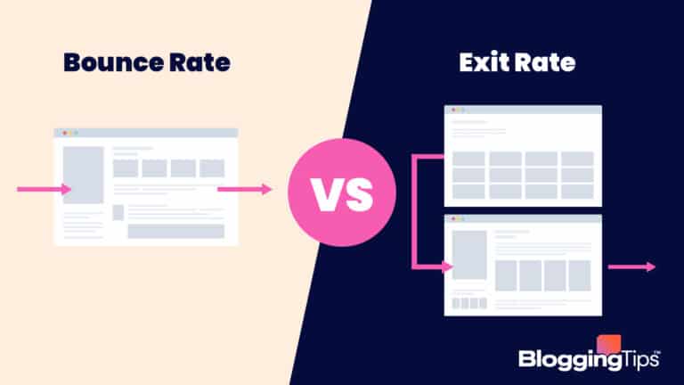 image showing an image that illustrates bounce rate vs exit rate