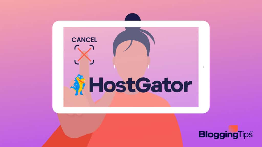 image showing a vector illustration of somebody about to cancel hostgator