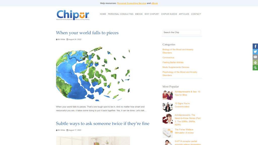 chipur homepage screenshot 1