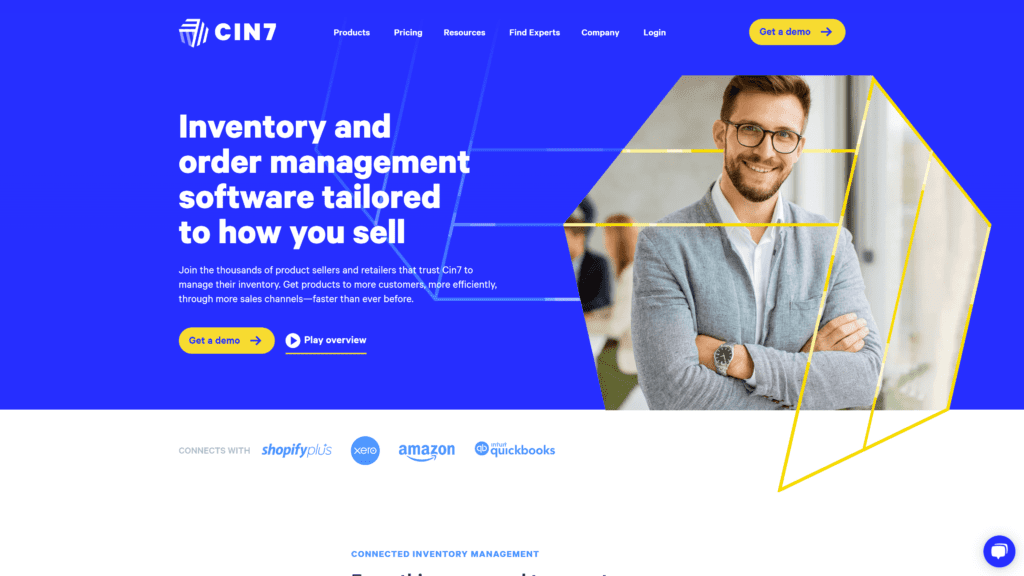 cin7 homepage screenshot 1