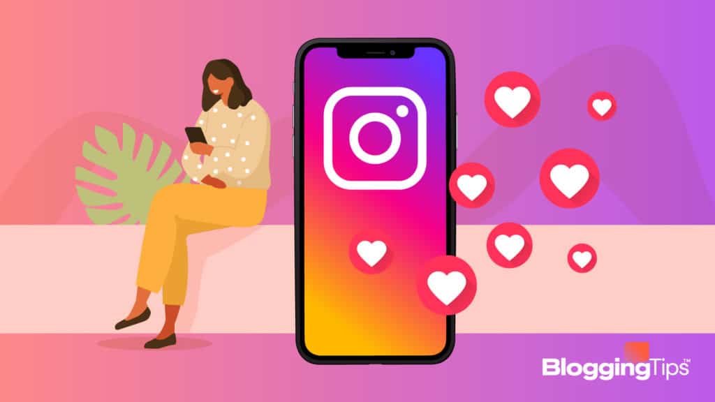 vector graphic showing an illustration of instagram marketing being done