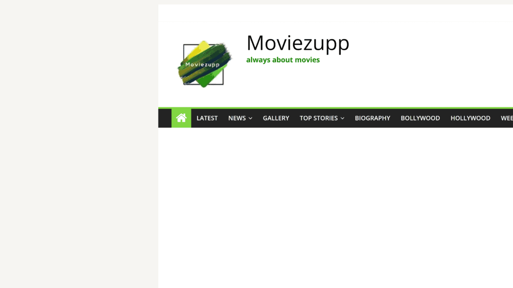 screenshot of the moviezupp homepage