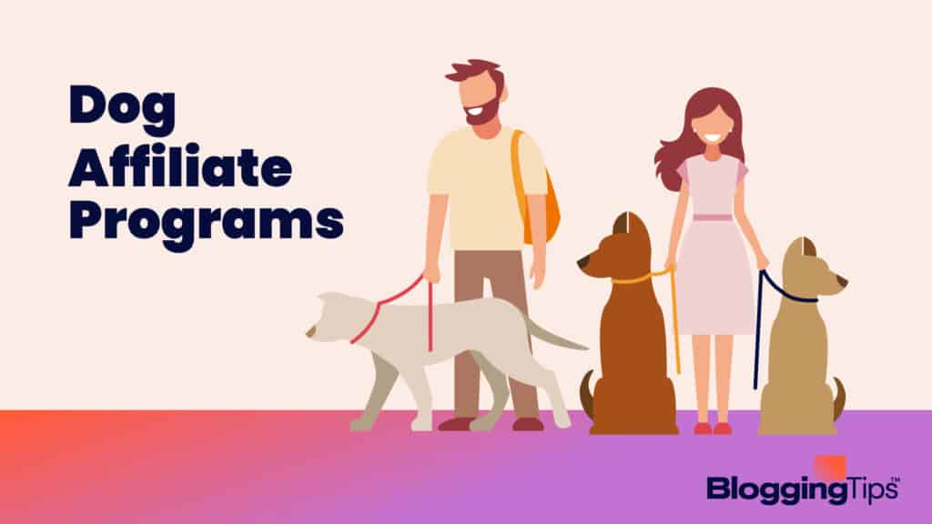 vector graphic showing an illustration of a header image for dog affiliate programs