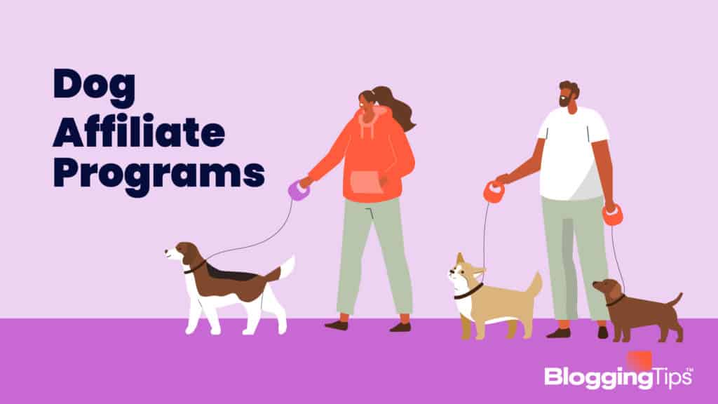 vector graphic showing an illustration of a header image for dog affiliate programs