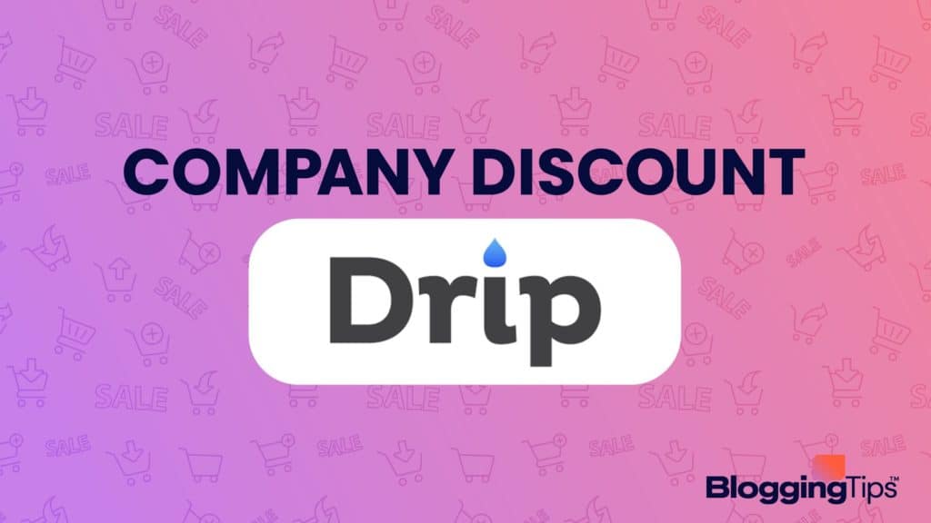 header image showing drip discount graphic