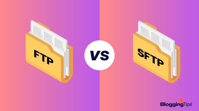 vector illustration showing ftp vs sftp side by side