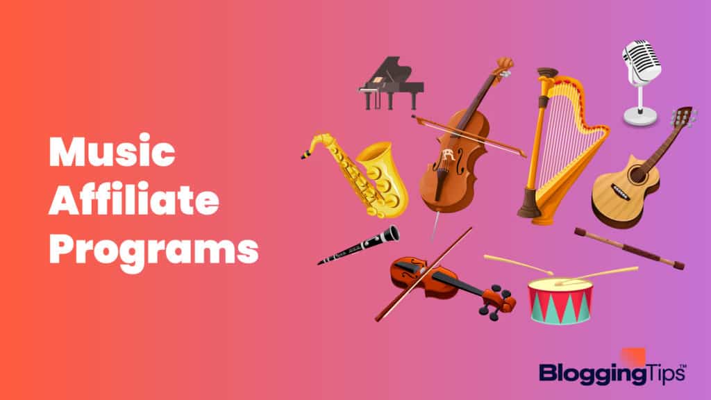 vector graphic showing an illustration of music affiliate programs