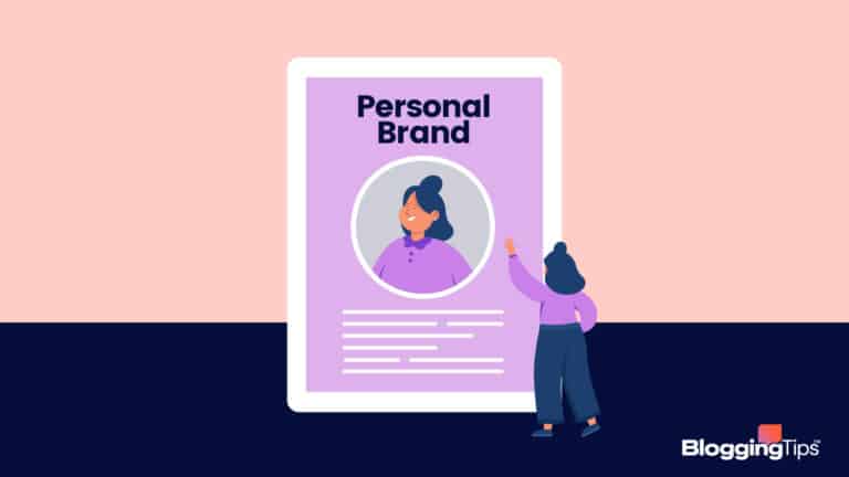 vector graphic showing an illustration of a personal brand - for a personal blog