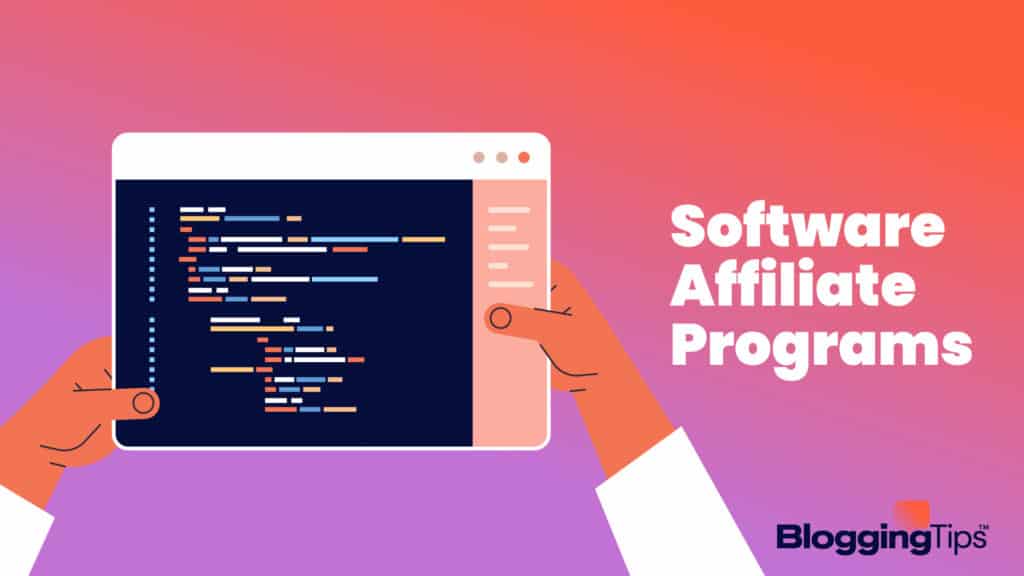 vector graphic showing an illustration of software affiliate programs