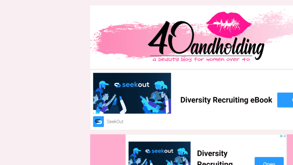 screenshot of the 40and holding homepage
