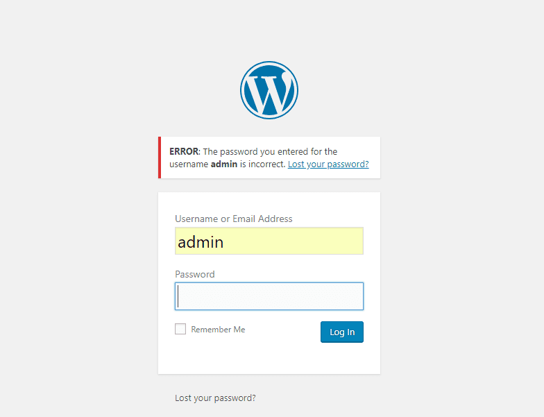 How to fix WordPress admin login error