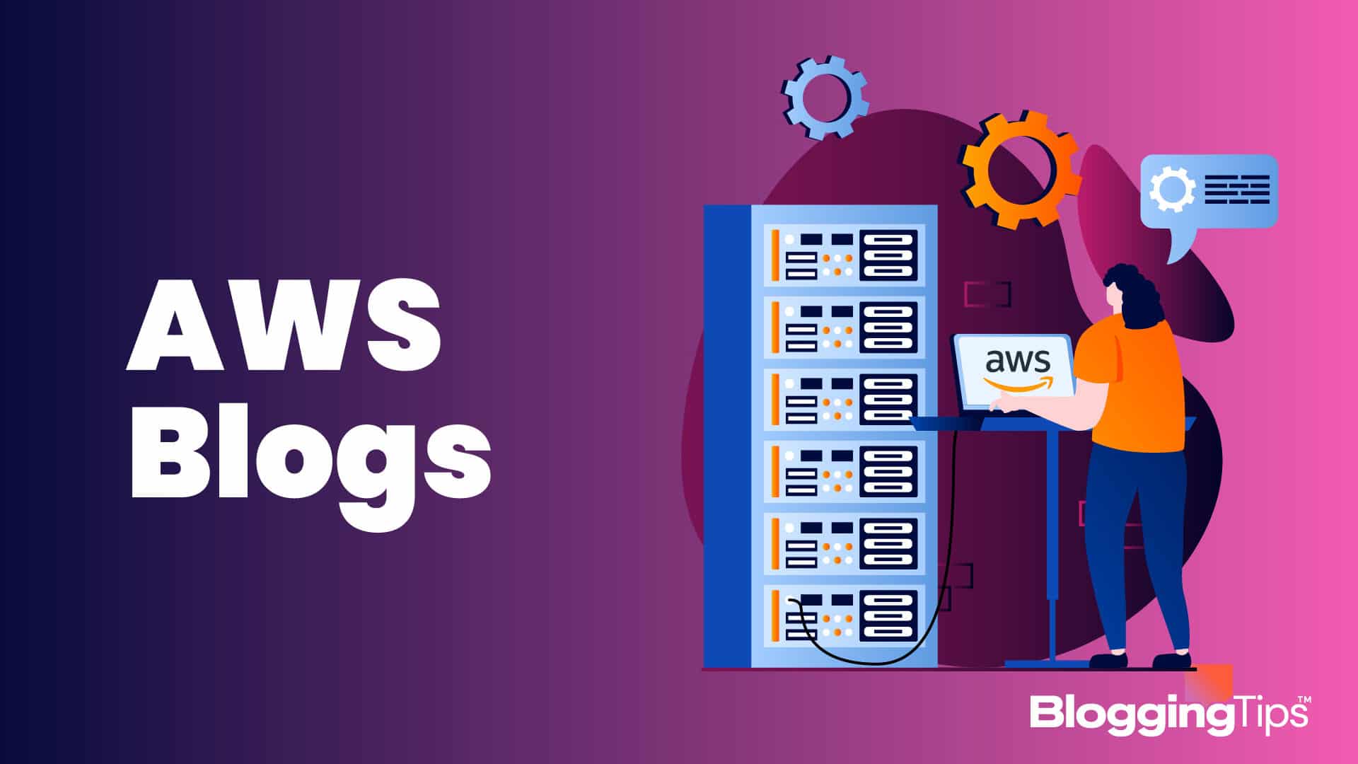vector graphic showing an illustration of amazon web hosting, with the words 