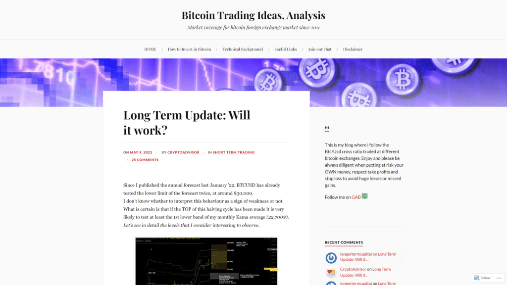 a screenshot of the bctrading blog homepage