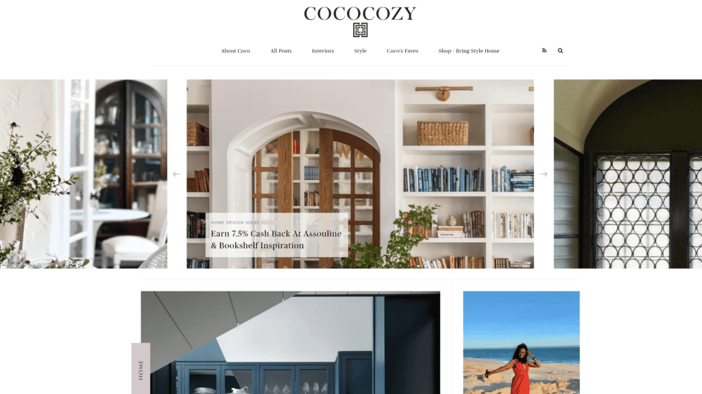 cococozy homepage screenshot 1