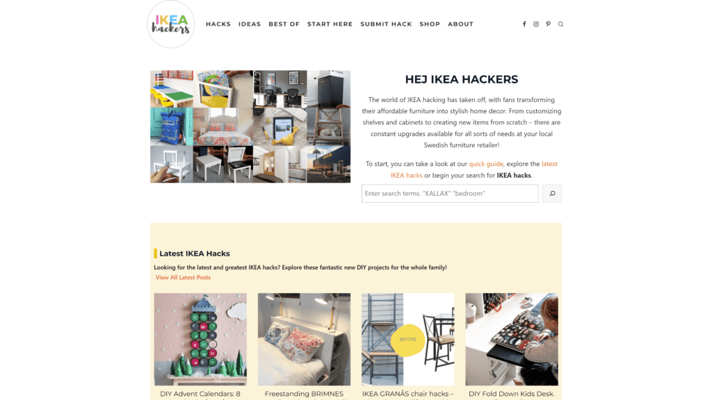 ikeahackers homepage screenshot 1