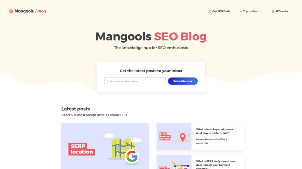 mangools homepage screenshot 1