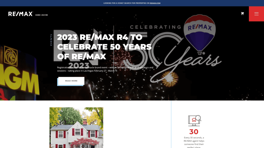 remax homepage screenshot 1