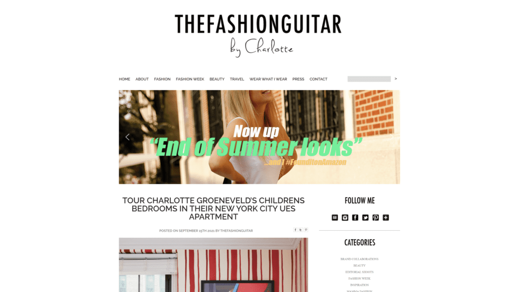 the fashion guitar homepage screenshot 1