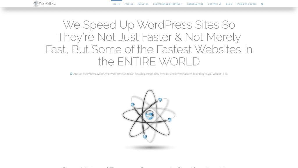 wpfaster homepage screenshot 1