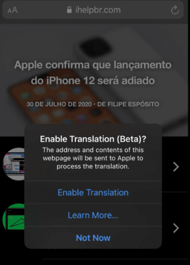 08 enable translation on IOS devices