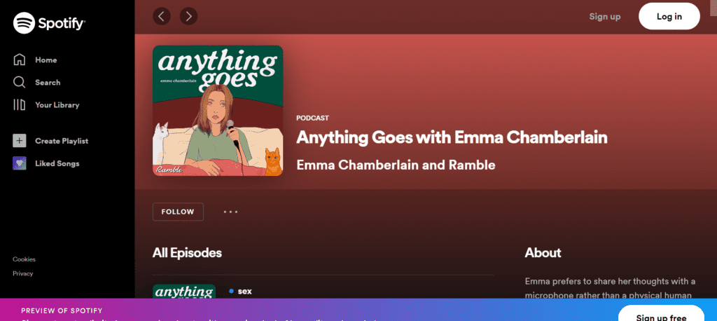 Anything goes with Emma homepage screenshot 1
