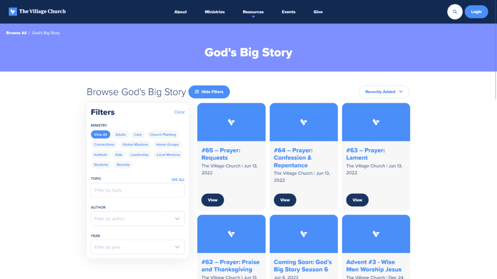 Gods big story homepage screenshot 1