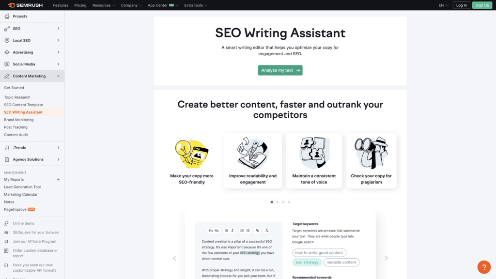 SEO Writing Assistant by Semrush