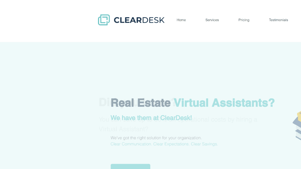 cleardesk homepage screenshot 1