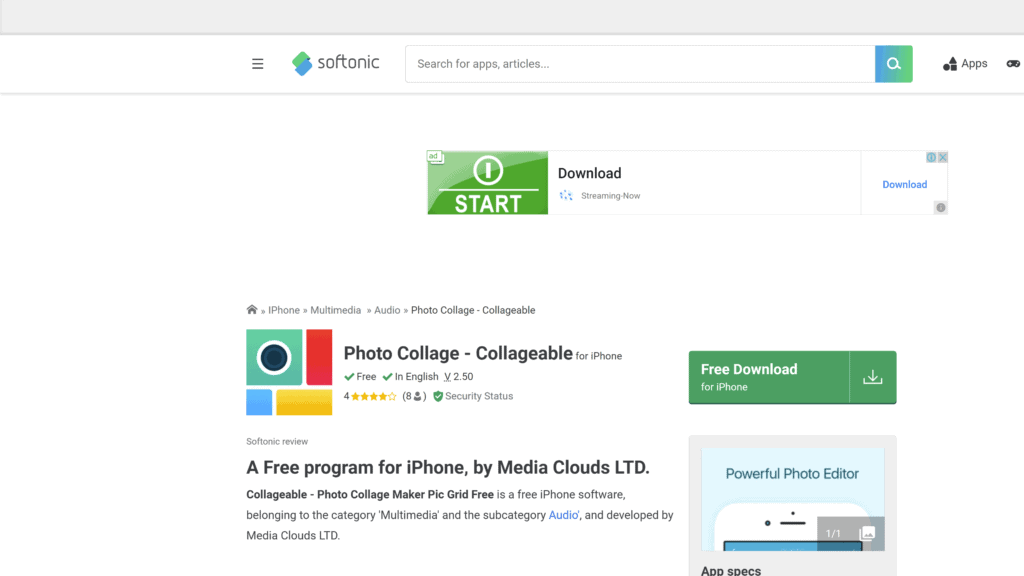 collageable homepage screenshot 1