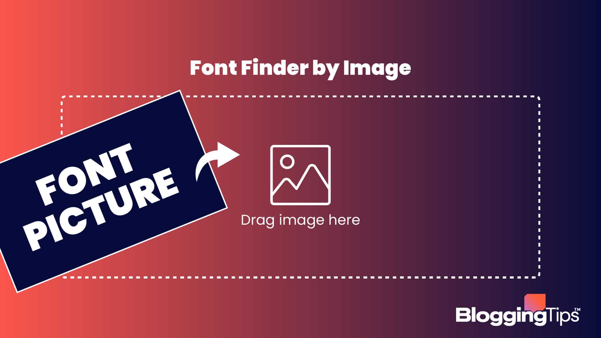 vector graphic showing an illustration of font finder by image