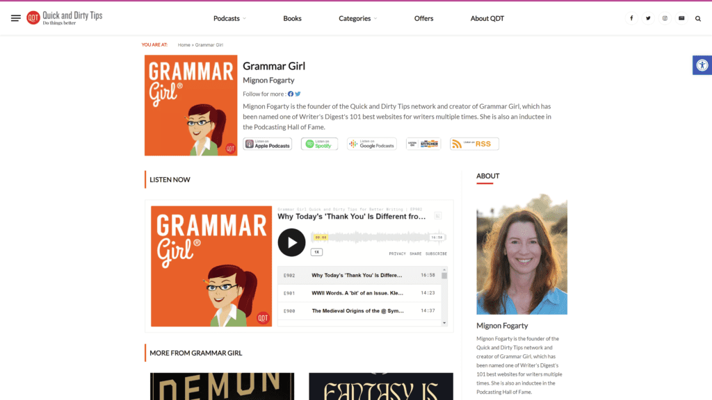 grammar girl homepage screenshot 1