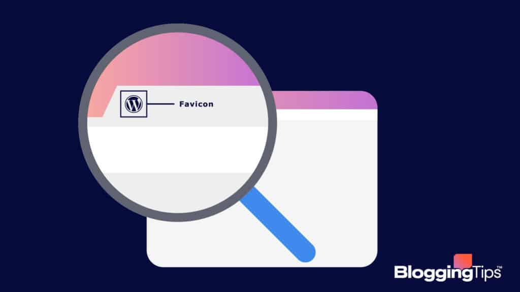 vector graphic showing elements related to how to change favicon in wordpress