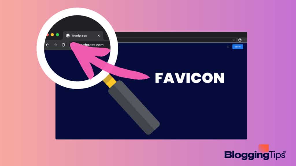 vector graphic showing elements related to how to change favicon in wordpress