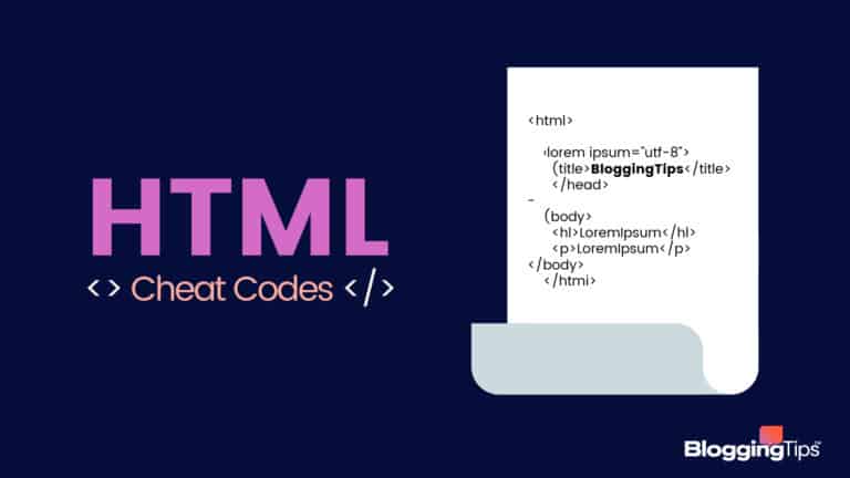 vector graphic showing an illustration of html cheat sheets