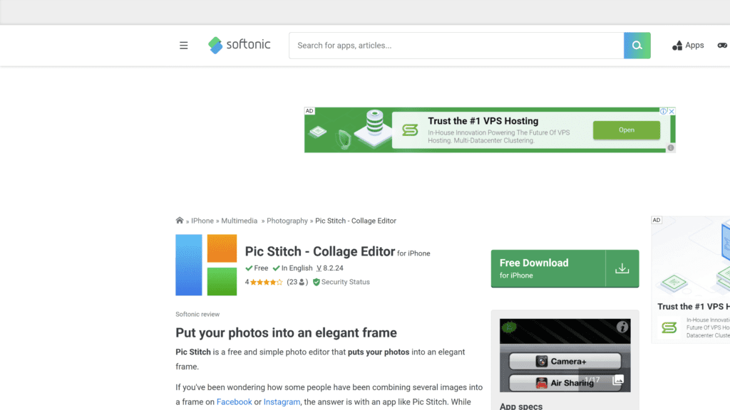 pic stitch homepage screenshot 1