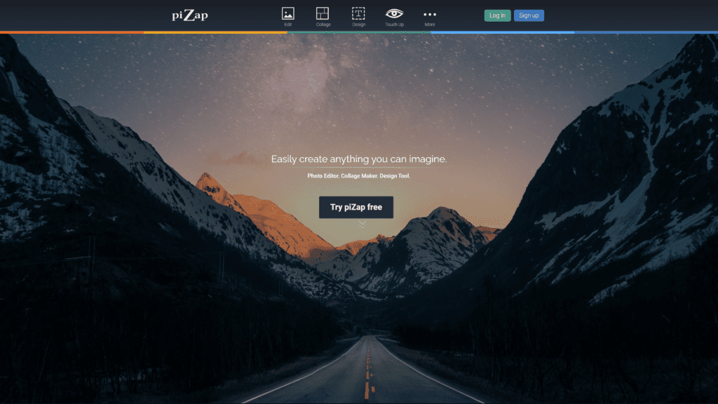 pizap homepage screenshot 1