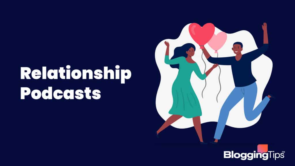 vector graphic showing an illustration of two people who are holding hands to illustrate the best relationship podcasts