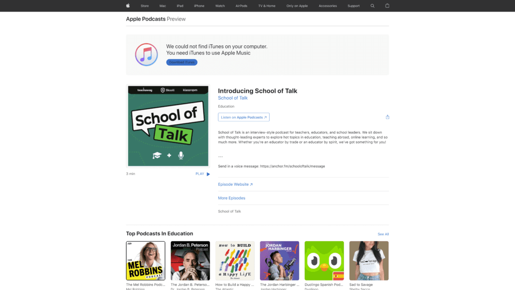 school of talk homepage screenshot 1