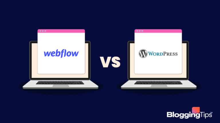 vector graphic showing an illustration of webflow vs wordpress