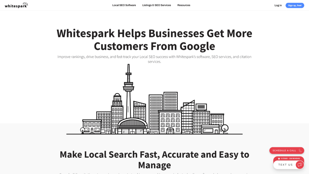 whitespark homepage screenshot 1